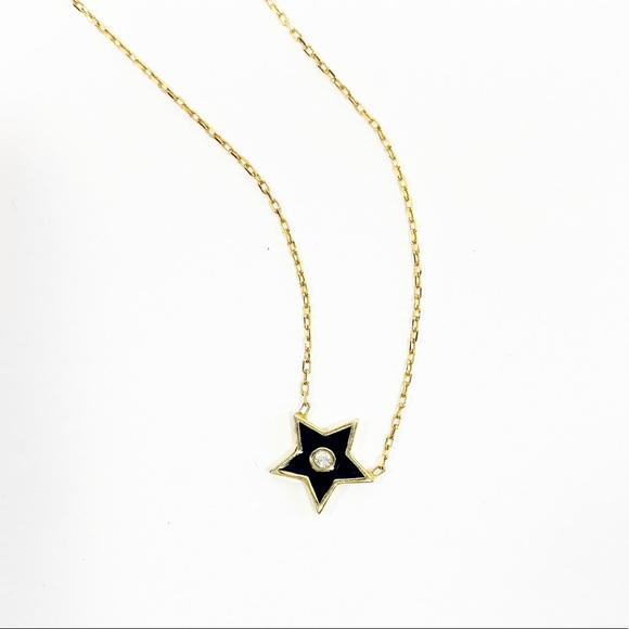 Jewelry - 14k Gold Vermeil Night Star Choker Necklace